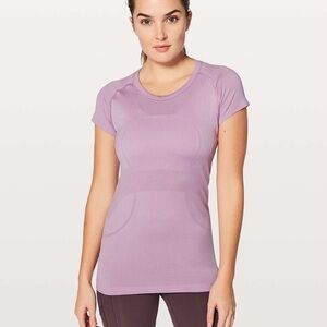 Lululemon 10 Swiftly Tech Tee Shirt Pink Purple